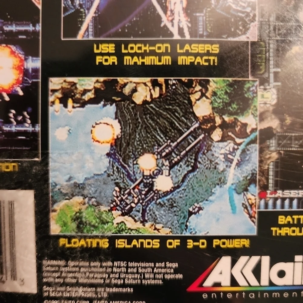 Vintage 1995 Sega Saturn Galactic Attack Video Game Complete w/ Book Space EUC